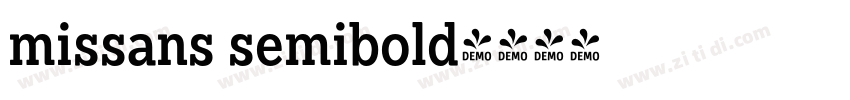 missans semibold字体转换
